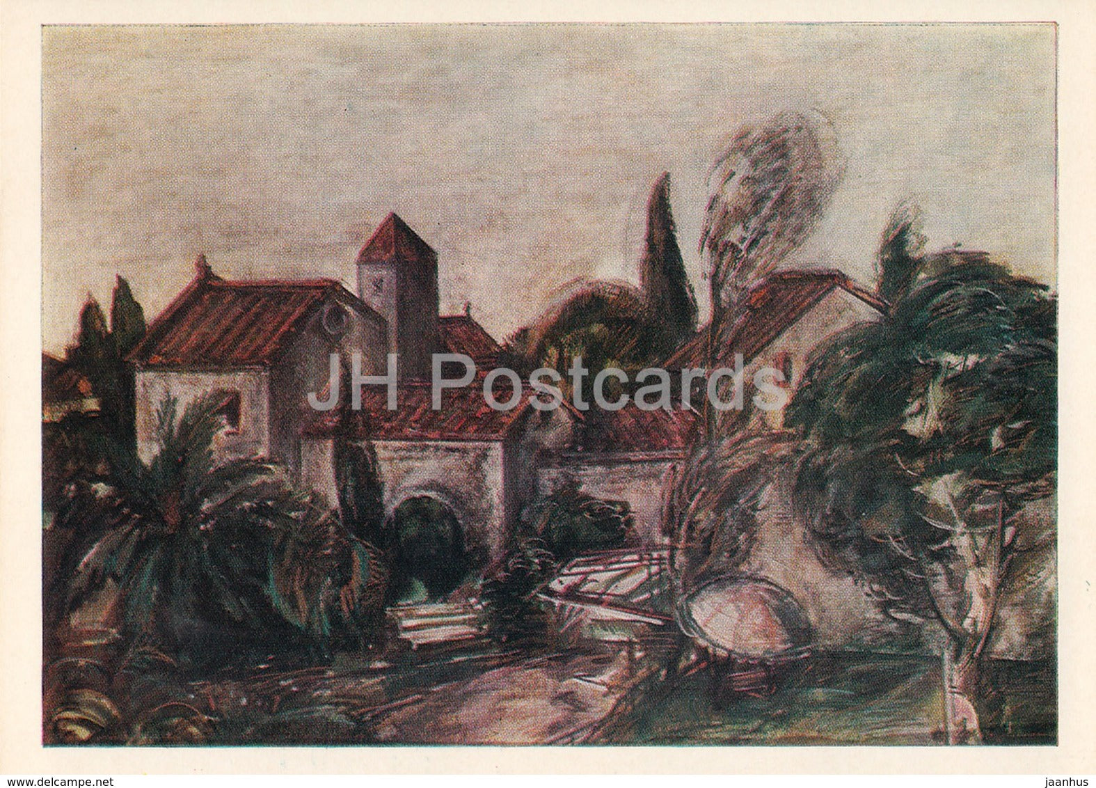 painting by V. Minaev - Wind from the Sea . Yugoslavia - Russian art - 1981 - Russia USSR - unused