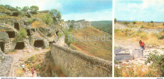 Bakhchisaray Palace Museum - Entrance to the Chufut-Kale caves - well - 1 - Crimea - 1981 - Ukraine USSR - unused - JH Postcards