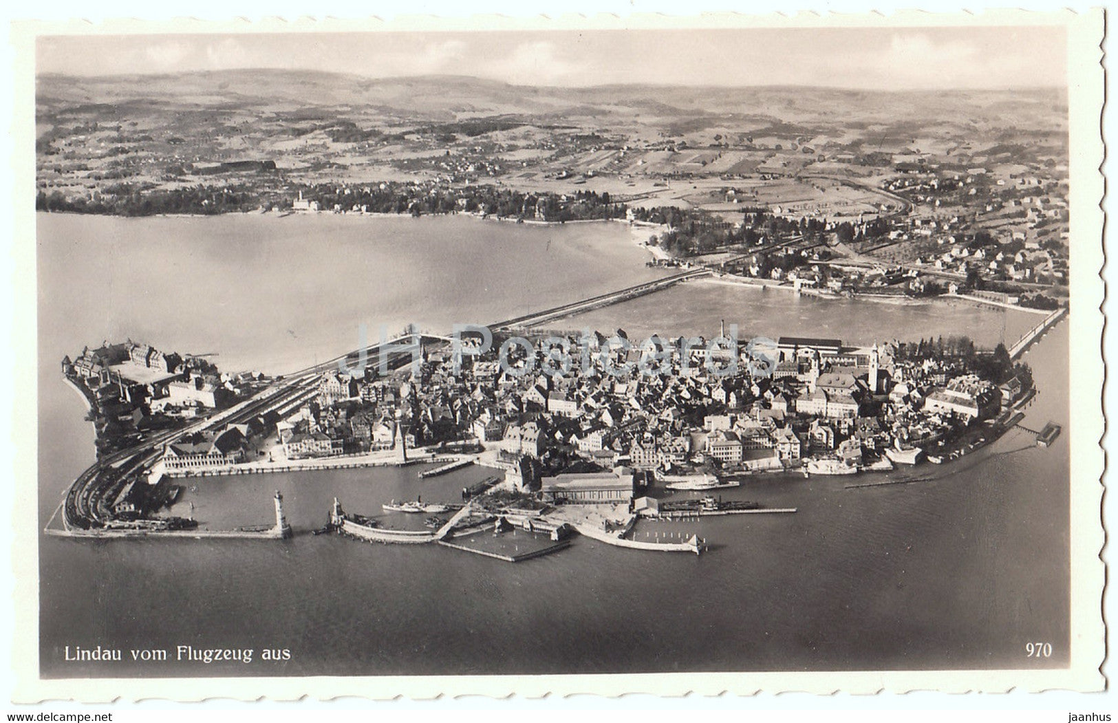 Lindau vom Flugzeug aus - 970 - Germany - unused - JH Postcards