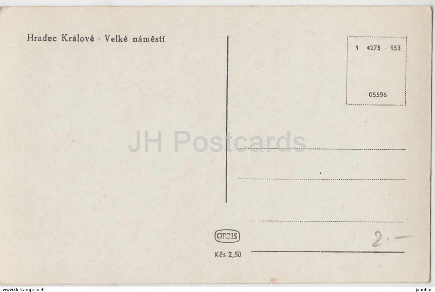 Hradec Kralove - Velke Namesti - square - old postcard - Czech Republic - unused