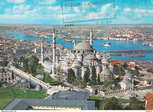 Istanbul - The Minaret of Soliman the manificent and the Golden Horn - 1989 - Turkey - used - JH Postcards