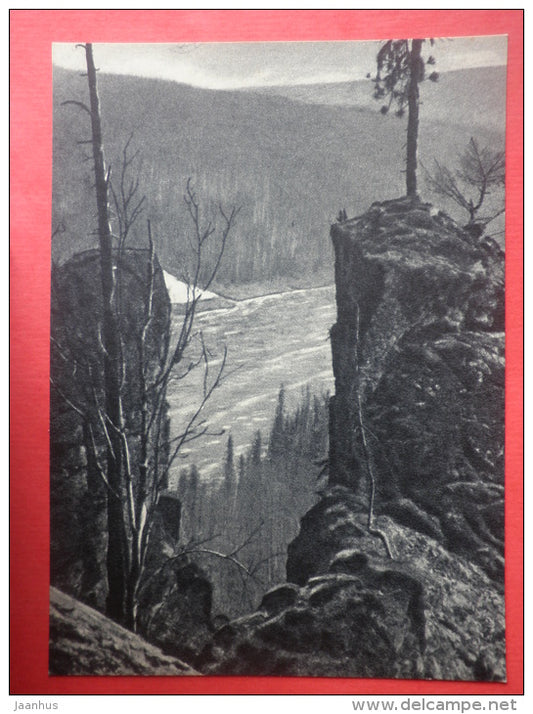 Podkamennaya Tunguska river - Yenisei River - 1956 - Russia USSR - unused - JH Postcards