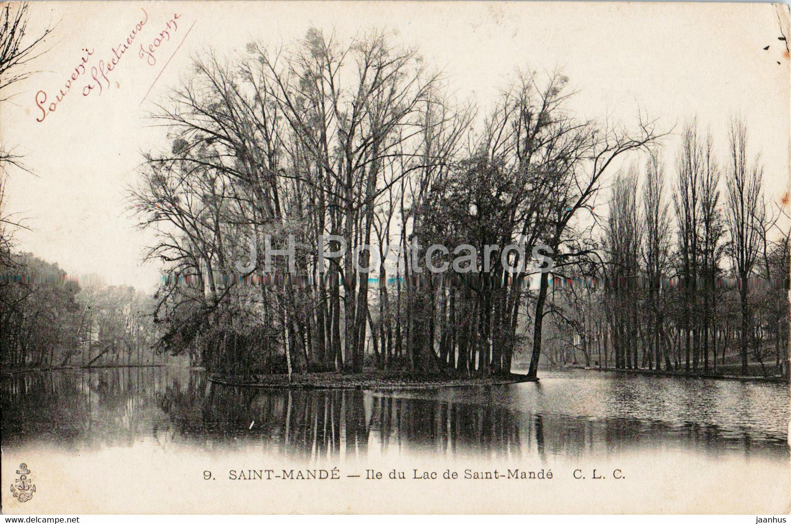Saint Mande - Ile du Lac de Saint Mande - 9 - old postcard - France - used - JH Postcards