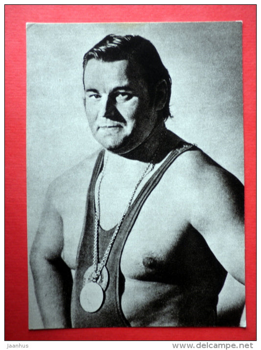 Jaan Talts - weightlifting - Munich 1972 - Estonian Olympic medal winners - 1979 - Estonia USSR - unused - JH Postcards