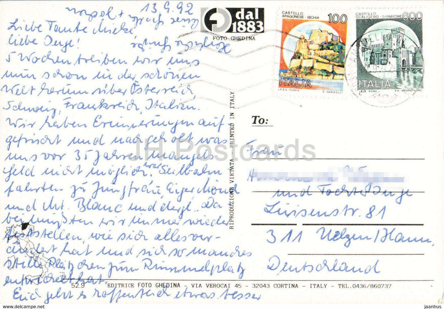 Val di Fassa Campitello - 1992 - Italy - used