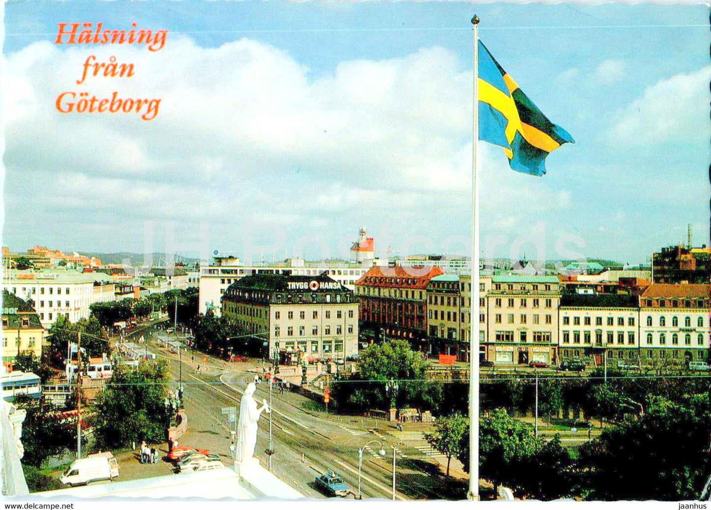 Halsning fran Goteborg - Kungsportsplatsen - Sweden - unused - JH Postcards
