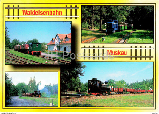 Waldeisenbahn Muskau - KO mit Reisezug - train - railway - locomotive - Germany - unused - JH Postcards