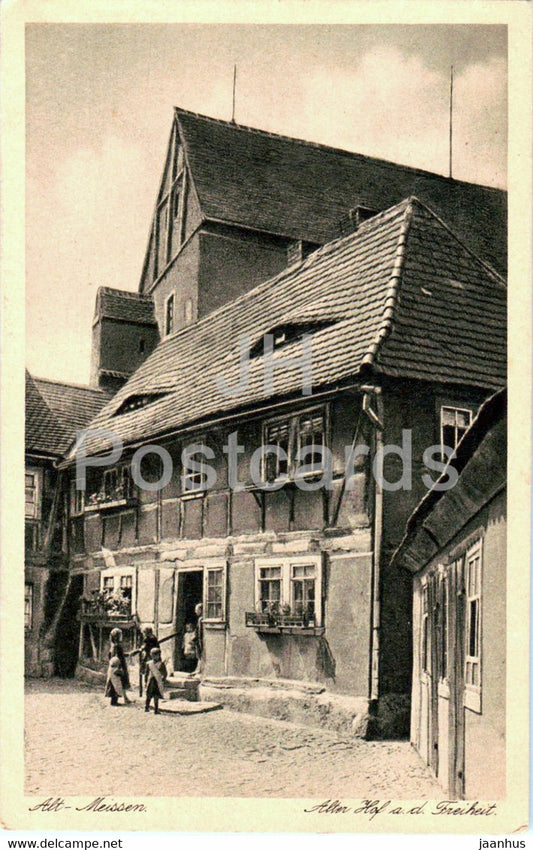 Alt Meissen - Alter Hof a d Freiheit - old postcard - Germany - unused - JH Postcards