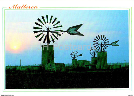 Mallorca - Baleares - windmill - 1998 - Spain - used - JH Postcards