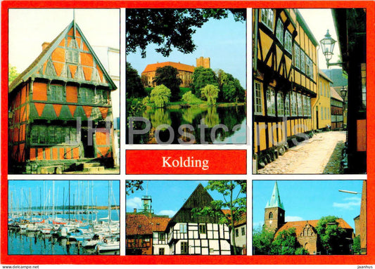 Kolding - street views - church - multiview - KOL 28 - Denmark - unused - JH Postcards