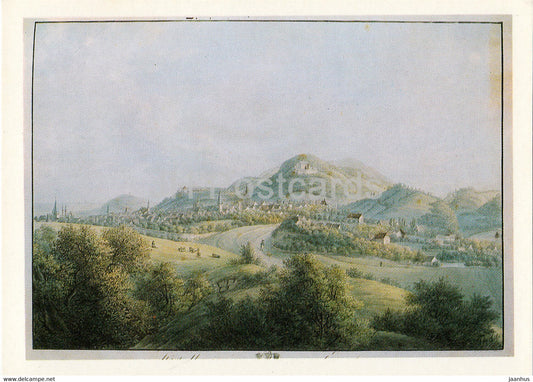 Stadt Wernigerode vom Eisenberge um 1833 - art by F. Schmitz - DDR Germany - unused - JH Postcards