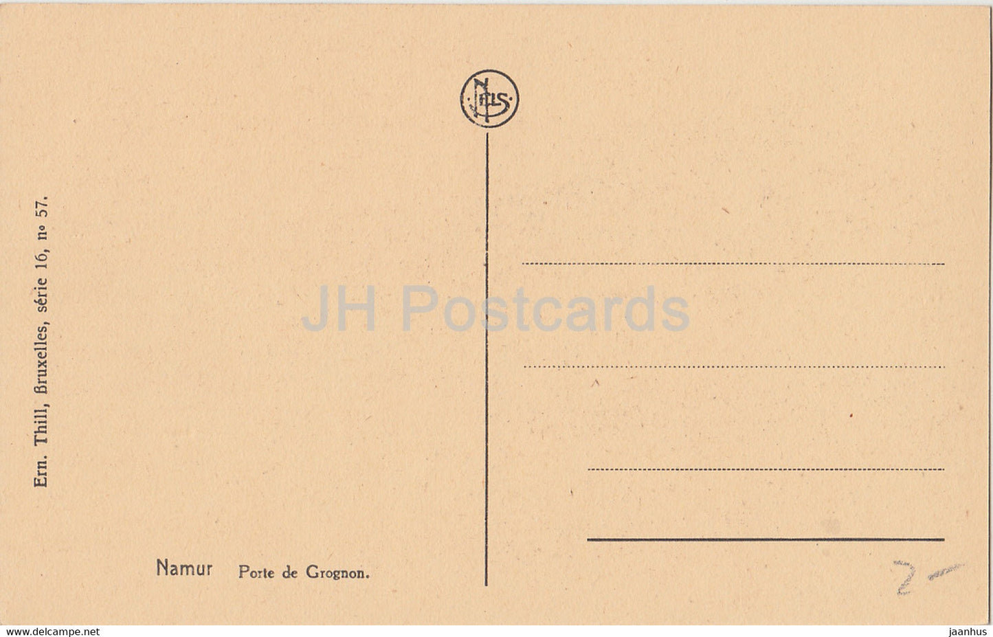 Namur - Porte de Grognon - 57 - old postcard - Belgium - unused