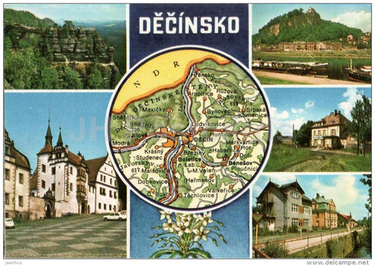 Decinsko - Benesov nad Ploucnici - castle - Decin - Sneznik - Czechoslovakia - Czech - used - JH Postcards