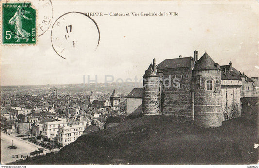 Dieppe - Chateau et Vue Generale de la Ville - old postcard - France - used - JH Postcards