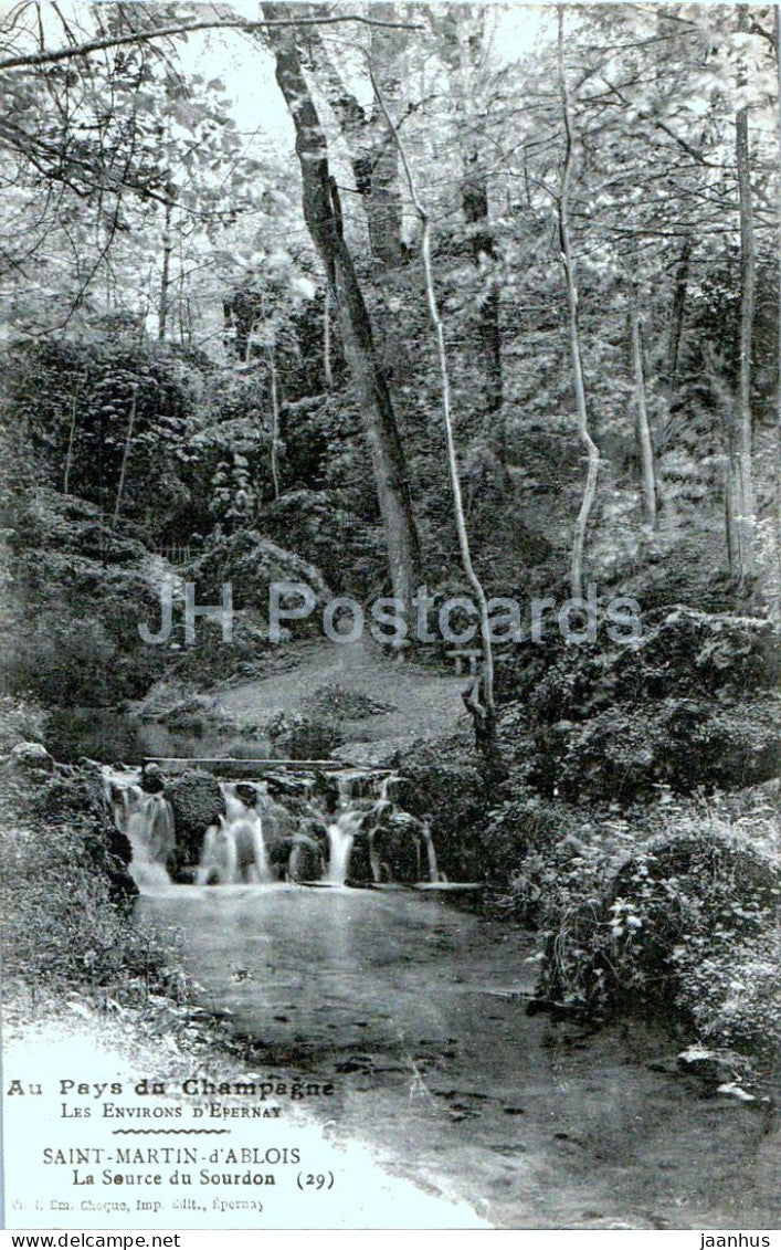 Saint Martin d'Ablois - La Source du Sourdon - Au Pays du Champagne - 29 - old postcard - France - unused - JH Postcards