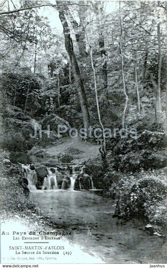 Saint Martin d'Ablois - La Source du Sourdon - Au Pays du Champagne - 29 - old postcard - France - unused - JH Postcards