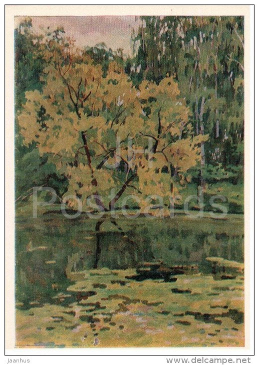 painting by A. Trofimov - Yasnaya Polyana . Average pond in the park - Leo Tolstoy - 1978 - Russia USSR - unused - JH Postcards
