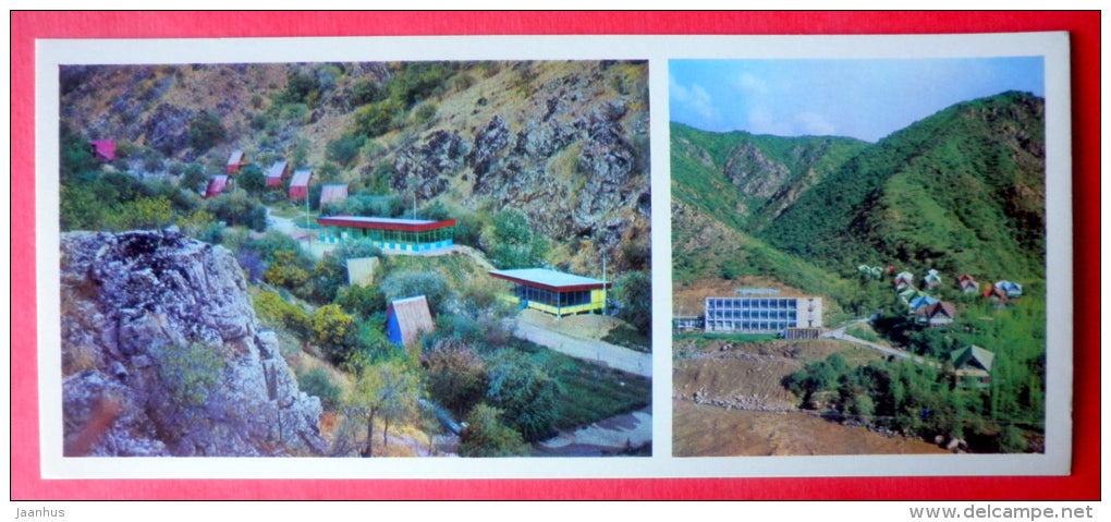 recreation area in Romit Gorge - 1974 - Tajikistan USSR - unused - JH Postcards