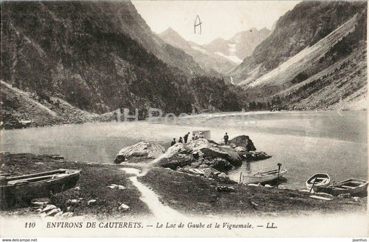 Environs de Cauterets - Le Lac de Gaube et le Vignemale - 110 - old postcard - France - unused - JH Postcards