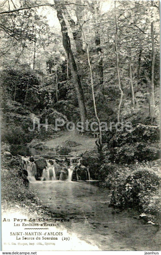 Saint Martin D'Ablois - La Source du Sourdon - Les Environs d'Epernay - 29 - old postcard - France - unused - JH Postcards