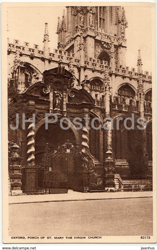 Blenheim - Porch of St. Mary the Virgin Church - 82173 - 1952 - United Kingdom - England - used - JH Postcards