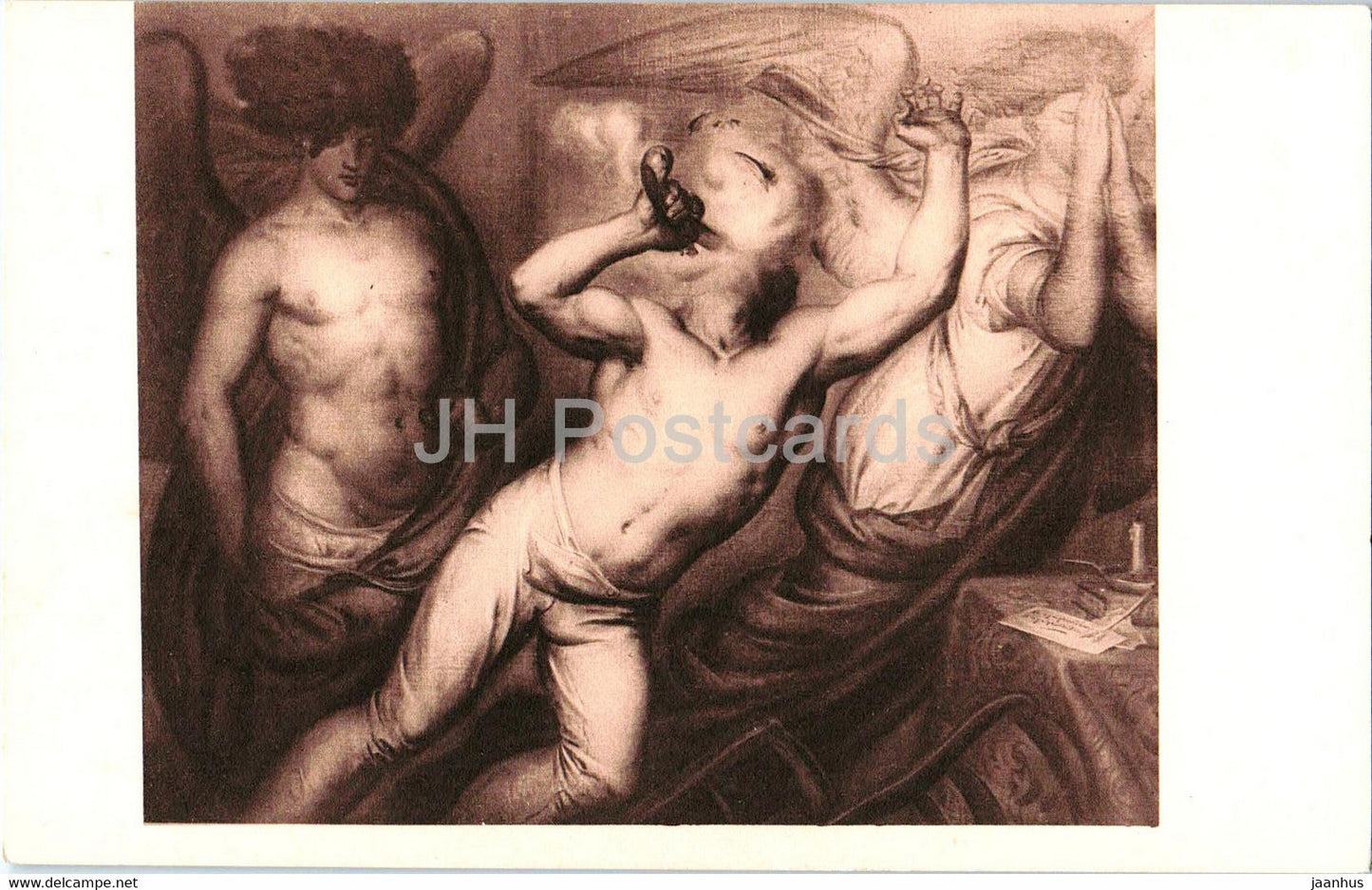 painting by Antoine Wiertz - Le Suicide - 22 - Belgian art - old postcard - Belgium - unused - JH Postcards