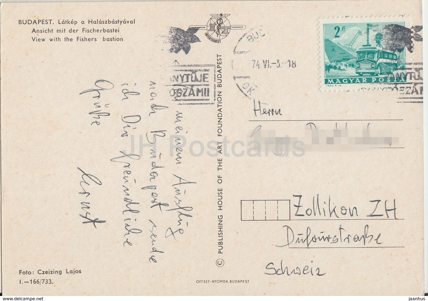 Budapest - Ansicht mit der Fischerbastei - 1974 - Ungarn - gebraucht