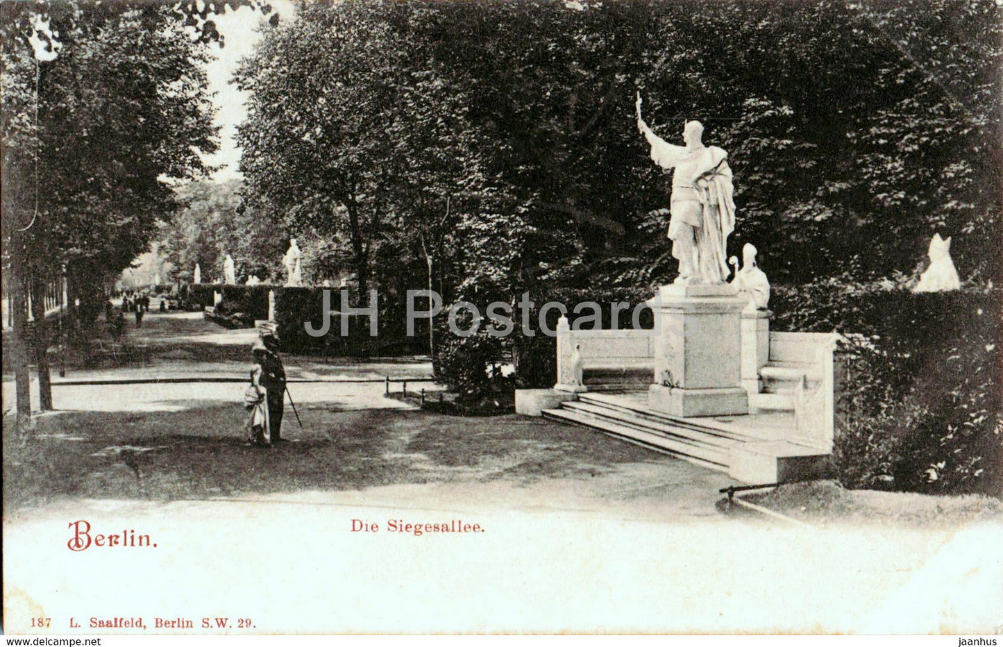 Berlin - Die Siegesallee - 187 - old postcard - Germany - unused - JH Postcards