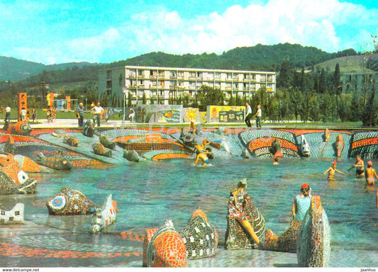 Adler - pension home Adler - pool of children's fairytale town - 1 - postal stationery - 1979 - Russia USSR - unused - JH Postcards
