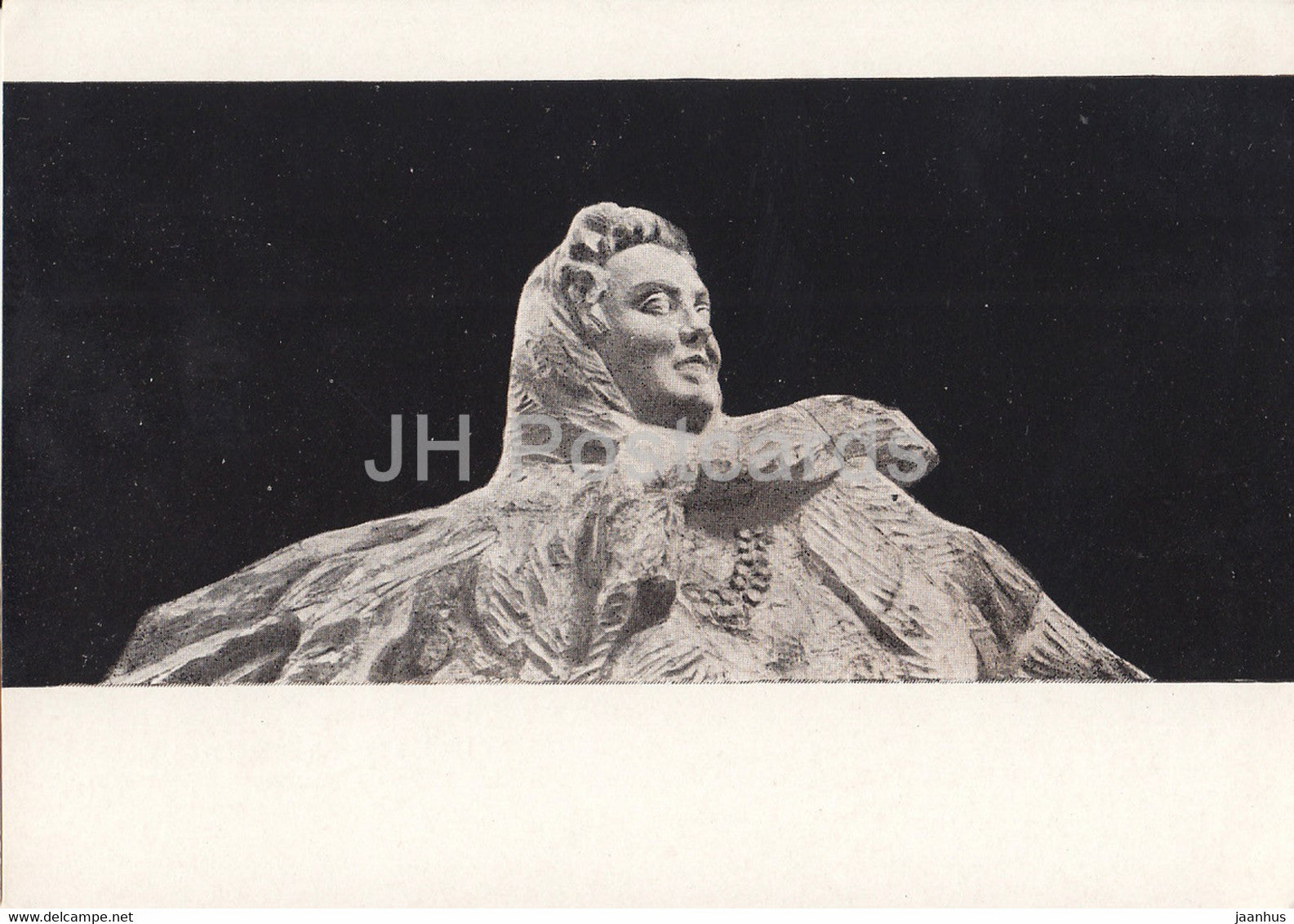 sculpture by S. Konenkov - Collective farmer - Kolkhoz woman - Russian art - 1962 - Russia USSR - unused - JH Postcards