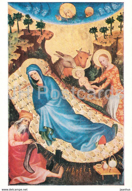painting by Melchior Broederlam - Christi Geburt - 9151 - Dutch art - Germany DDR - unused - JH Postcards