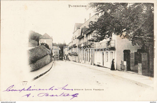 Plombieres - Avenue Louis Francais - old postcard - 1903 - France - used - JH Postcards