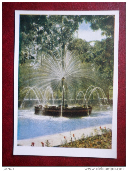 Sun fountain - Petrodvorets  - 1961 - Russia USSR - unused - JH Postcards