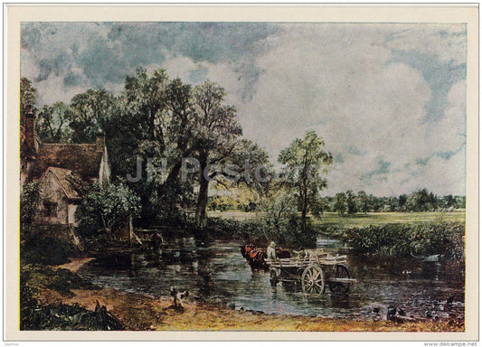 painting  by John Constable - The Hay Wagon - English art - 1968 - Russia USSR - unused - JH Postcards
