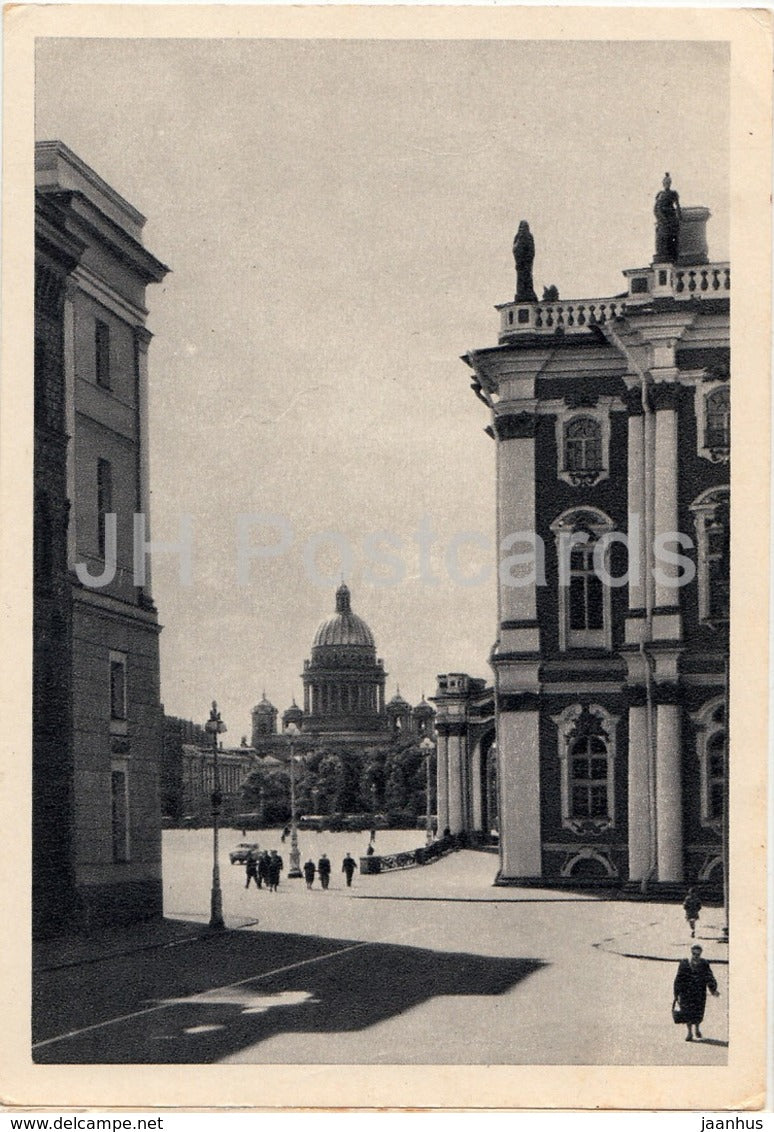 Leningrad - St. Petersburg - Palace Square viewed from Khalturin street - 1963 - Russia USSR - unused - JH Postcards