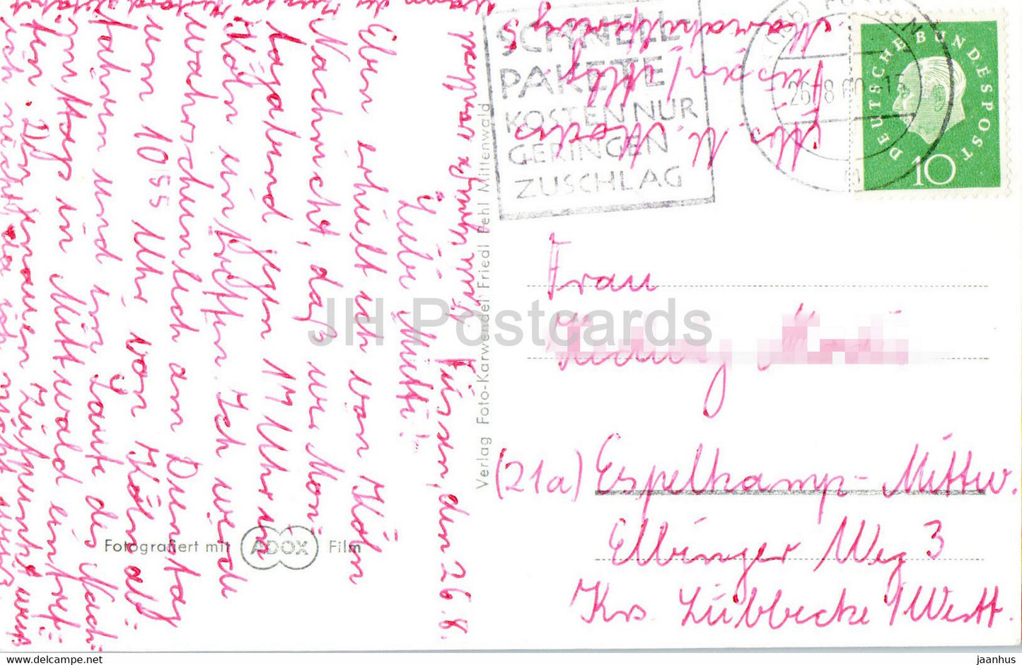 Wasserfall - Partnachklamm - 1960 - Germany - used