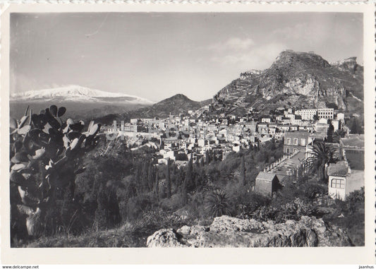 Taormina - Panorama con l'Etna - Panorama with Etna - Italy - unused - JH Postcards