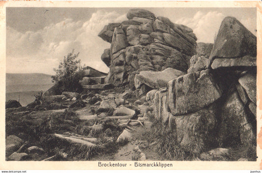 Brockentour - Bismarckklippen - old postcard - 1916 - Germany - used - JH Postcards