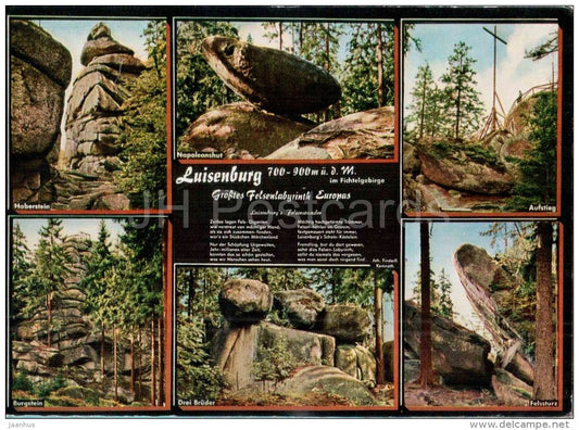 Luisenburg , Grösses Felsenlabyrinth Europas - rock labyrinth - Germany - gelaufen - JH Postcards