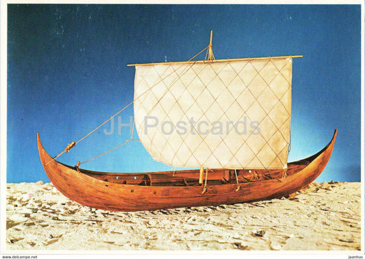 Model of Merchant Ship - Viking Ship Museum Roskilde - ancient world - Denmark - unused - JH Postcards