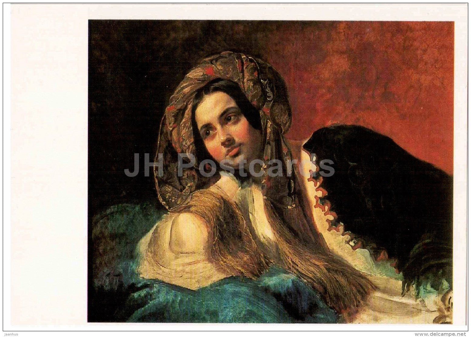 painting by K. Bryullov - Turchanaka , 1837-39 - turk - woman - Russian art - 1985 - Russia USSR - unused - JH Postcards
