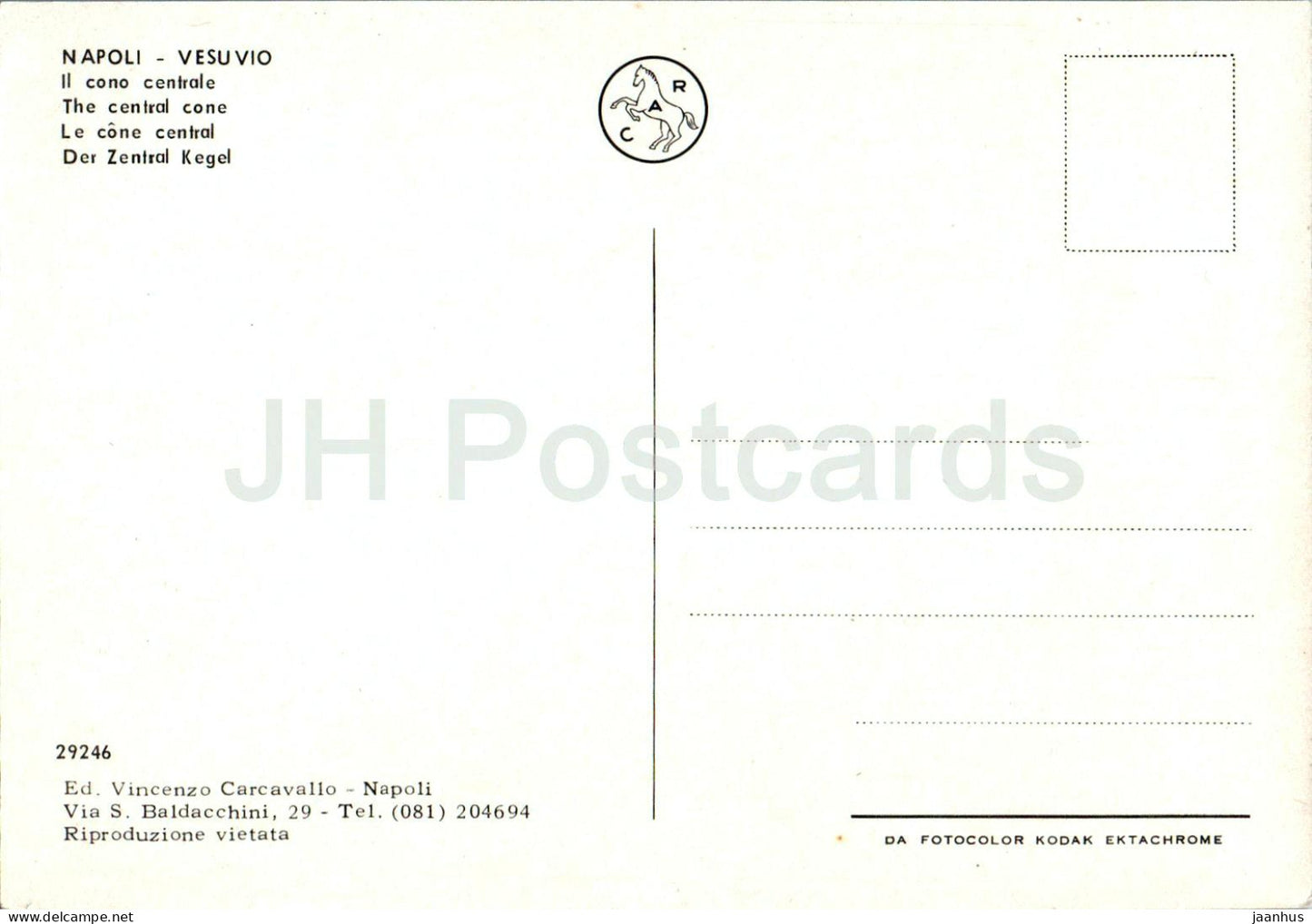 Napoli - Vesuvio - Il cono centrale - The central cone - volcano - 29246 - Italy - unused