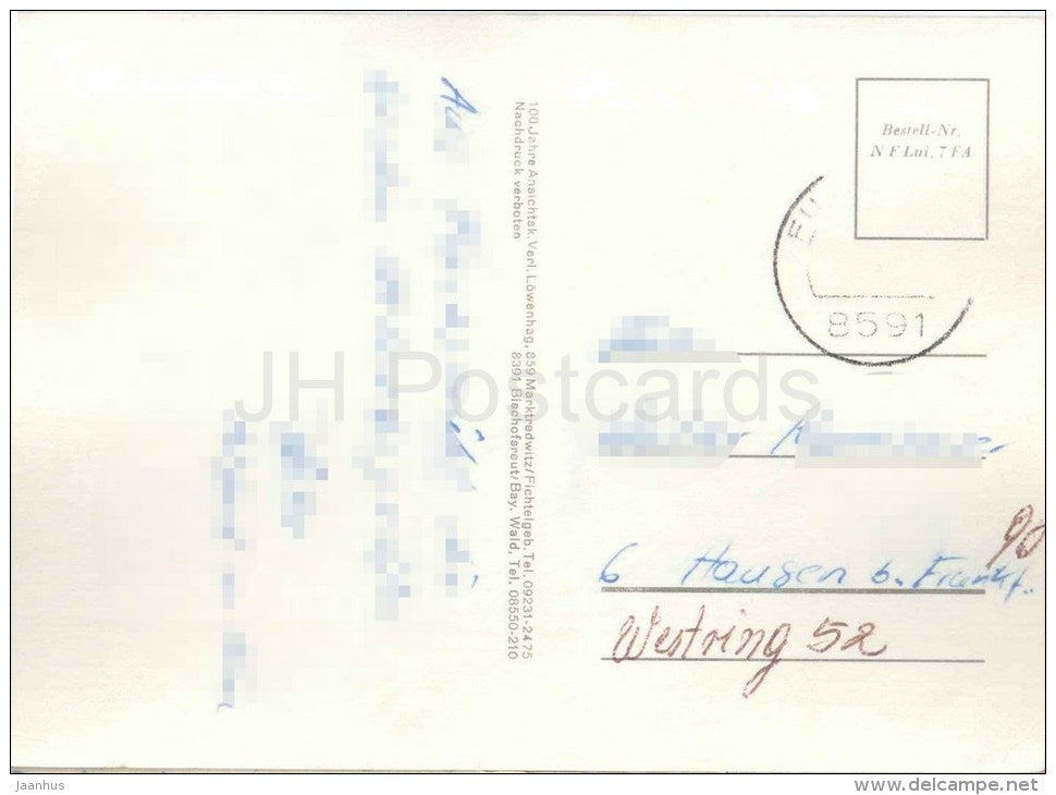 Luisenburg , Grösses Felsenlabyrinth Europas - rock labyrinth - Germany - gelaufen - JH Postcards