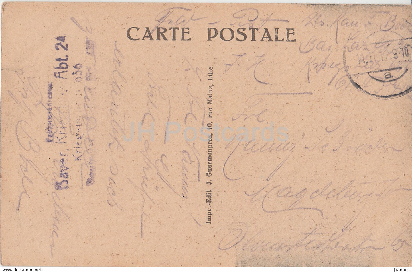 Tourcoing - La Bourse et la Poste - old postcard - 1917 - France - used