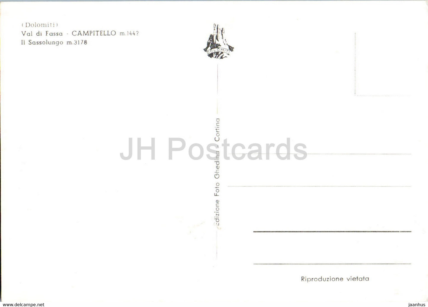 Val di Fassa - Trentino - Campitello - Sassolungo - 3178 m - Italy - unused