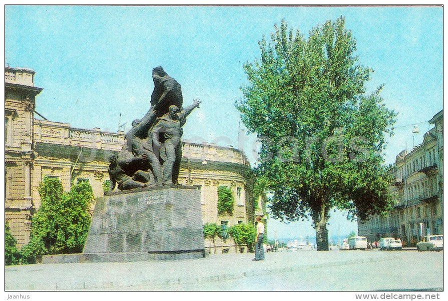 monument to the armed uprising on the battleship Potemkin - Odessa - 1980 - Ukraine USSR - unused - JH Postcards