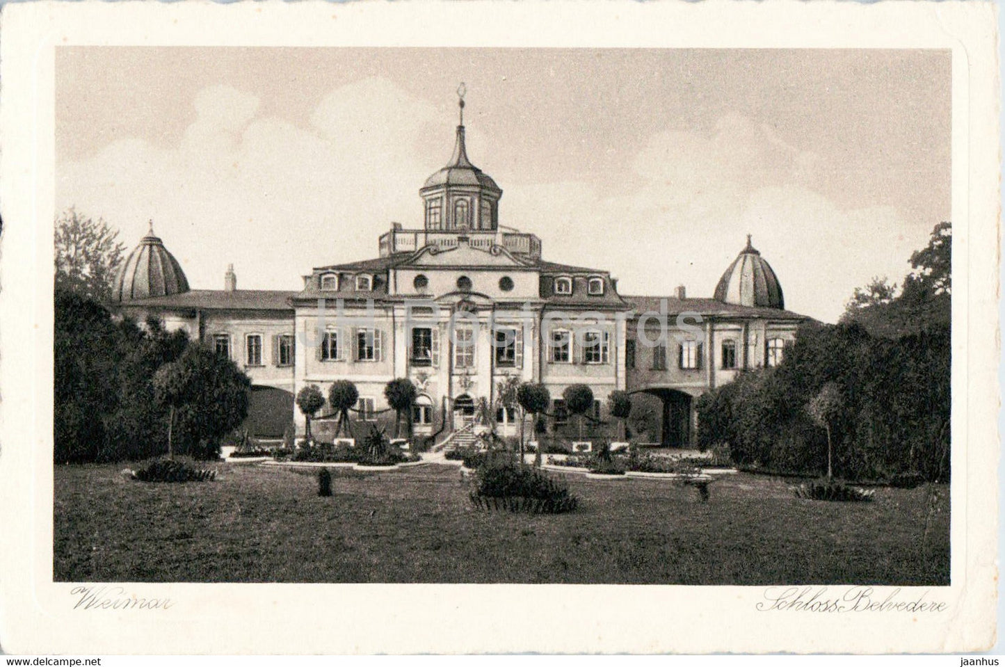 Weimar - Schloss Belvedere - castle - old postcard - Germany - unused - JH Postcards