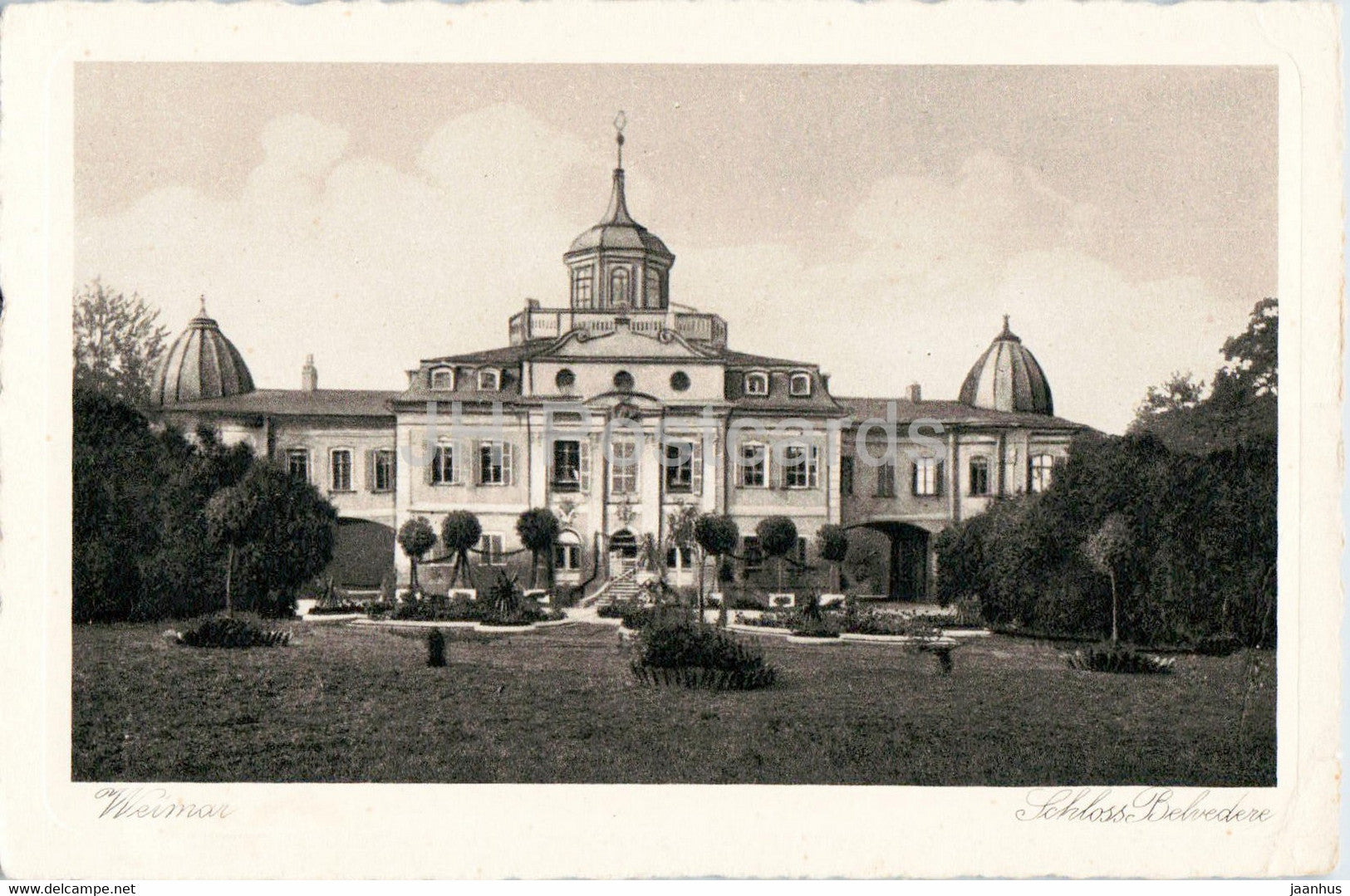 Weimar - Schloss Belvedere - castle - old postcard - Germany - unused - JH Postcards