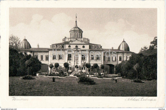 Weimar - Schloss Belvedere - castle - old postcard - Germany - unused - JH Postcards