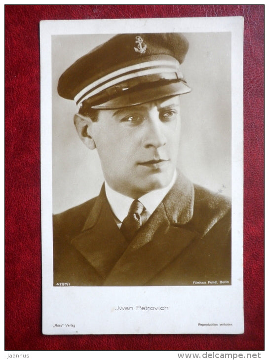 movie actor - Iwan Petrowich - cinema - 4287/1 - circulated in Estonia 1929 - Germany - used - JH Postcards